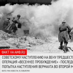Освобождение вены советскими войсками - одна из самых блестящих операций великой войны Роль гмп в освобождении вены 1945