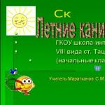 Class hour KVN Safety during the summer holidays Class hour summer vacation presentation