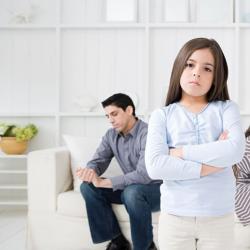 Who does a child stay with during a divorce?